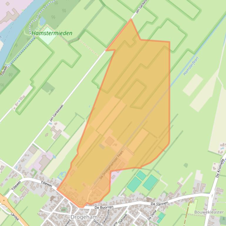 Kaart van postcodegebied 9289HH.