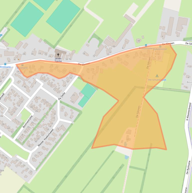 Kaart van postcodegebied 9289HJ.