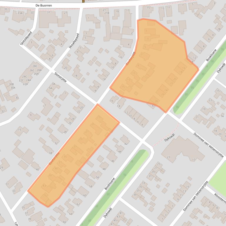 Kaart van postcodegebied 9289HT.