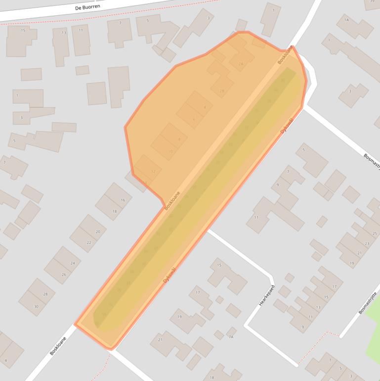 Kaart van postcodegebied 9289HX.