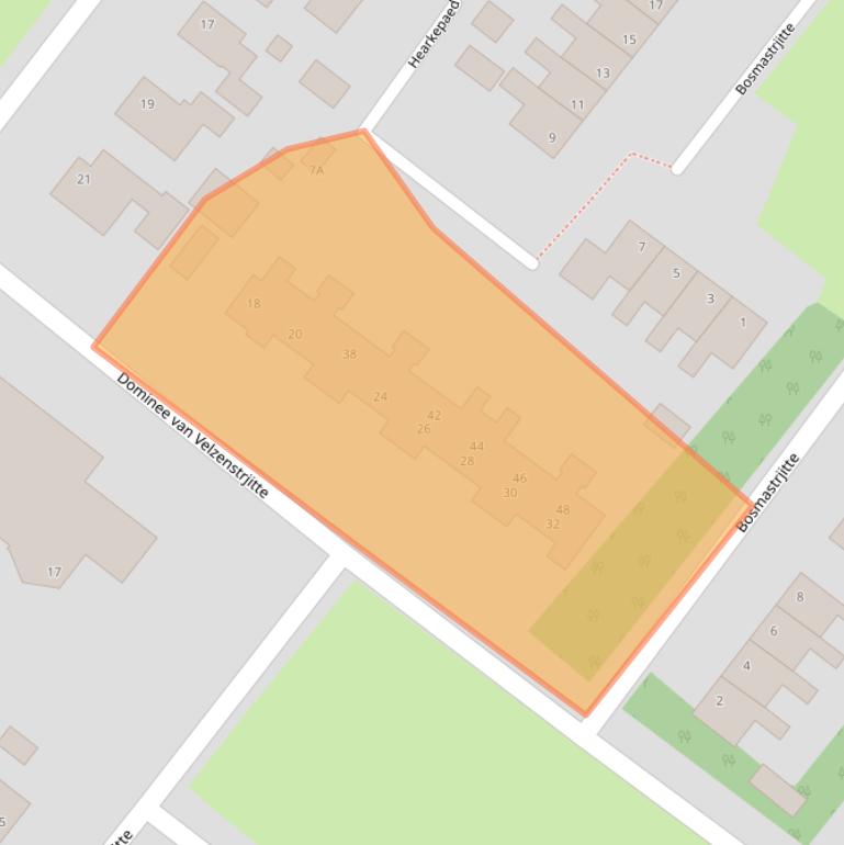 Kaart van postcodegebied 9289JC.