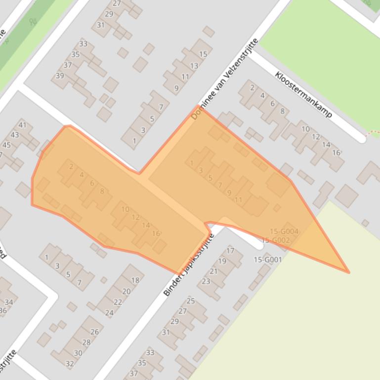 Kaart van postcodegebied 9289JH.