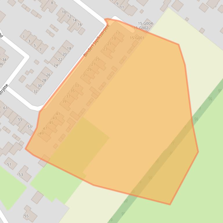 Kaart van postcodegebied 9289JJ.