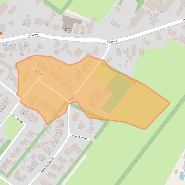 Kaart van postcodegebied 9289JL.