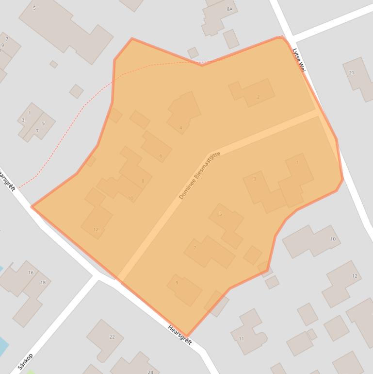 Kaart van postcodegebied 9289JT.