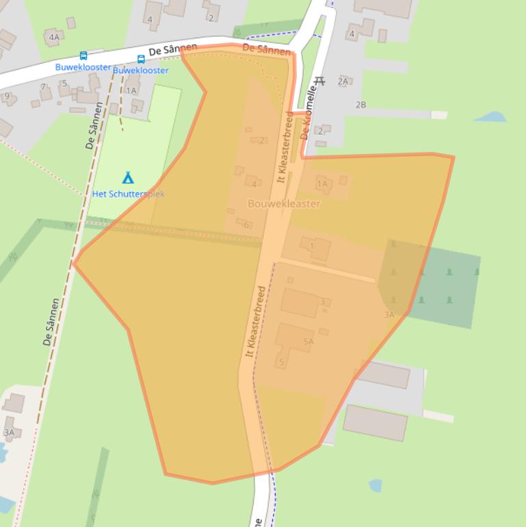 Kaart van postcodegebied 9289KA.