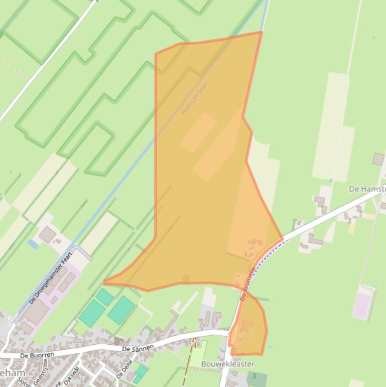 Kaart van postcodegebied 9289KB.