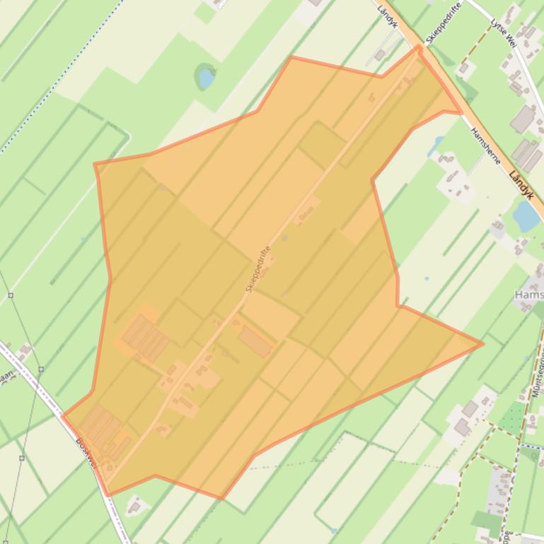 Kaart van postcodegebied 9289KX.