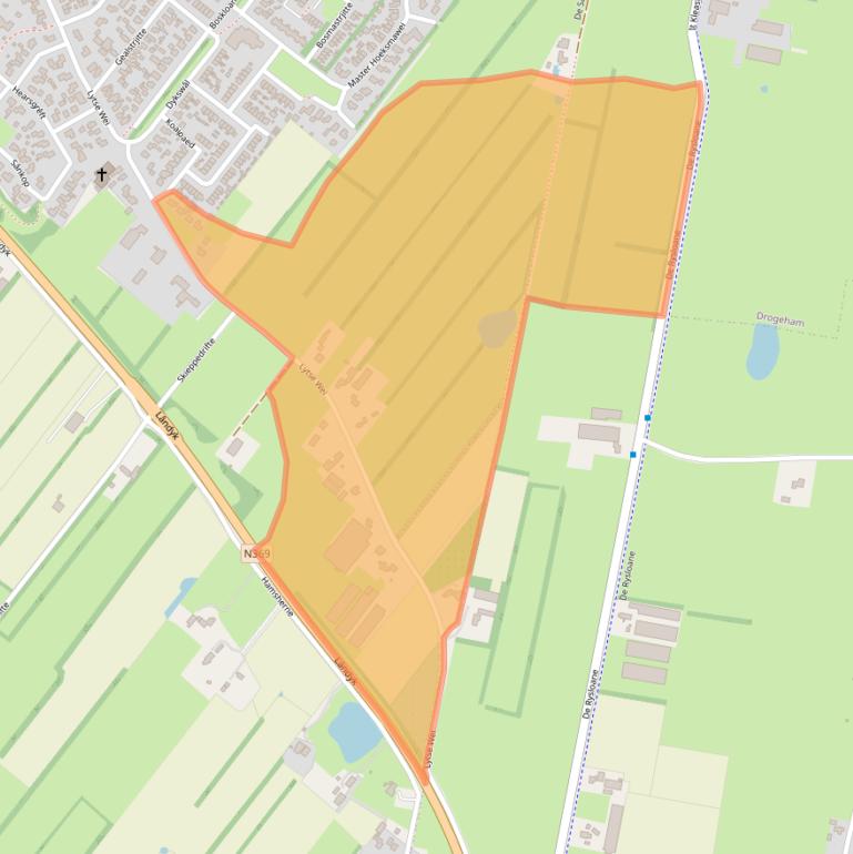 Kaart van postcodegebied 9289LC.