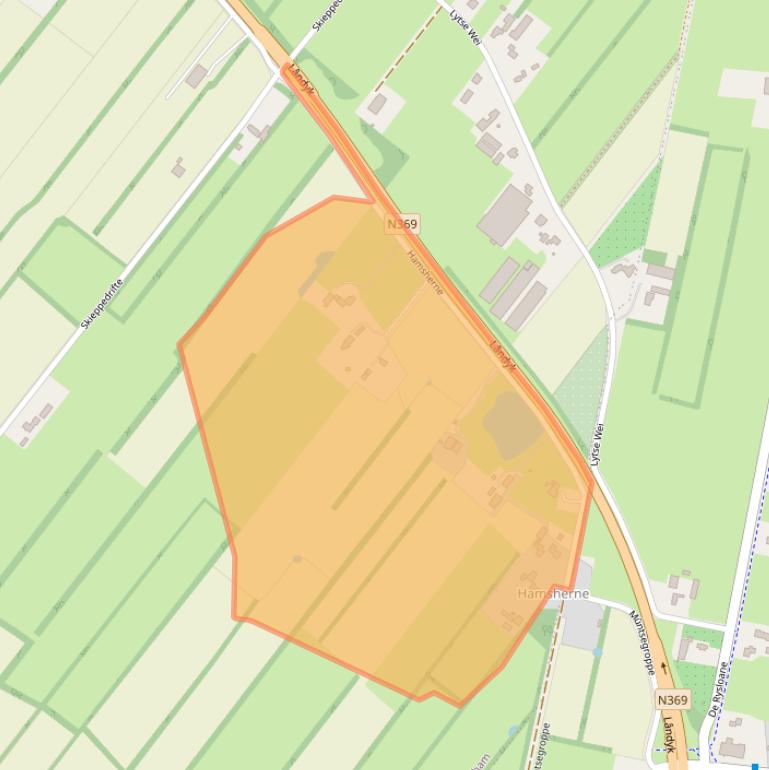 Kaart van postcodegebied 9289LD.