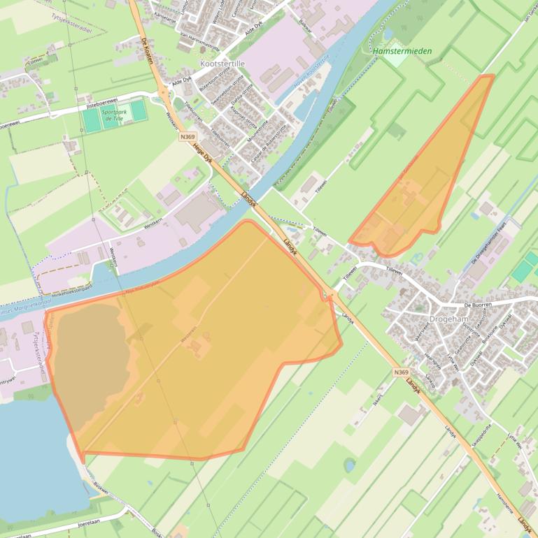 Kaart van postcodegebied 9289XL.