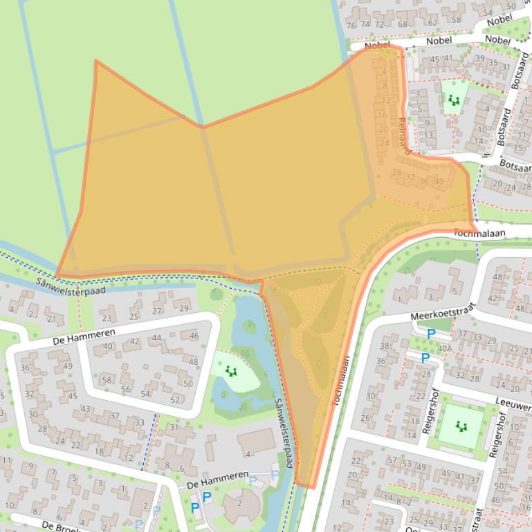 Kaart van postcodegebied 9291AD.