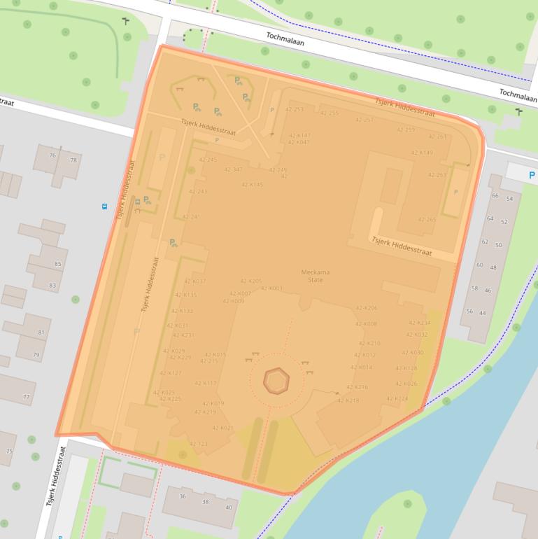 Kaart van postcodegebied 9291AM.