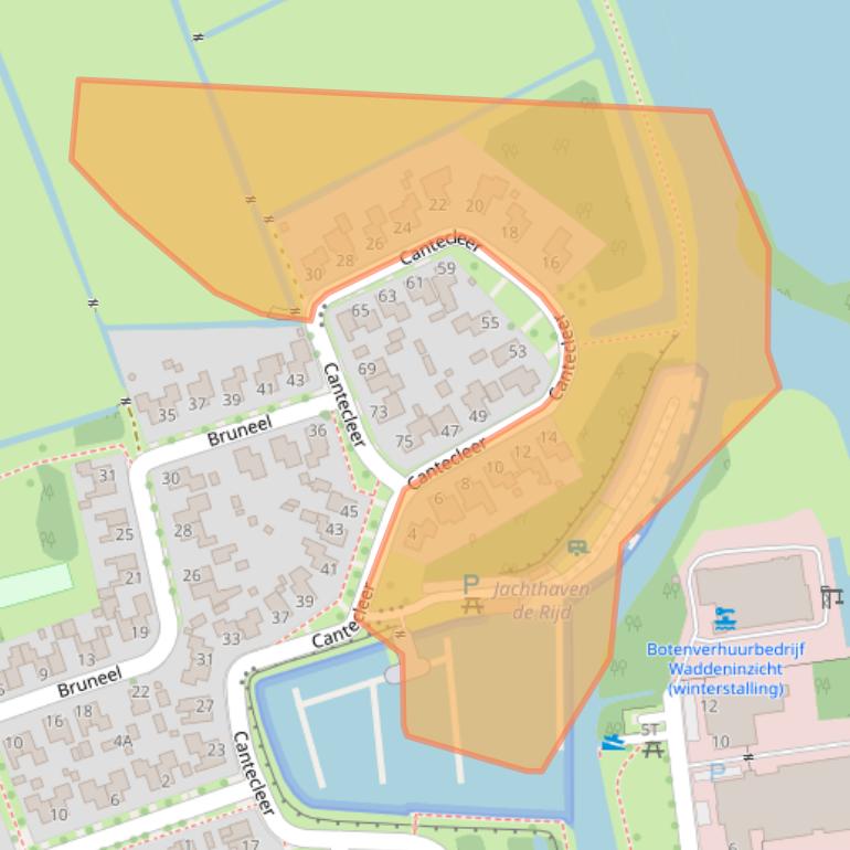 Kaart van postcodegebied 9291AS.