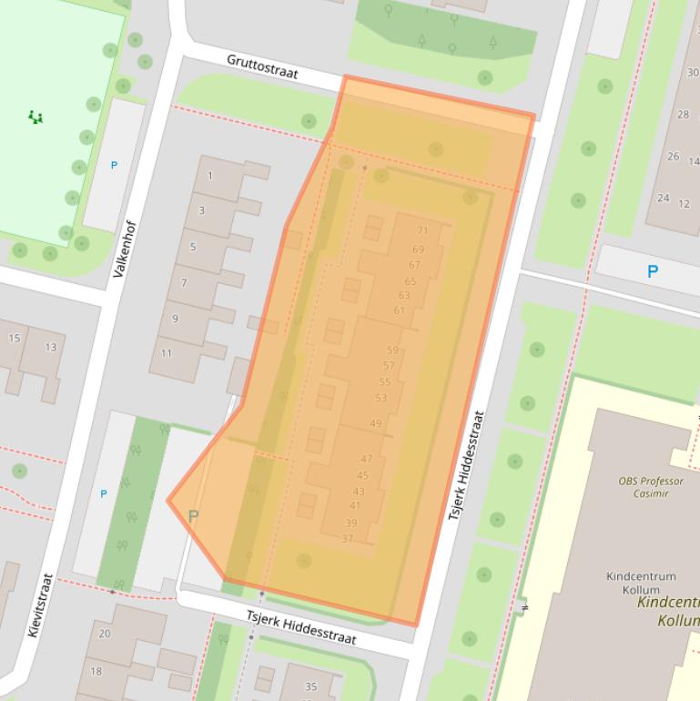 Kaart van postcodegebied 9291AV.