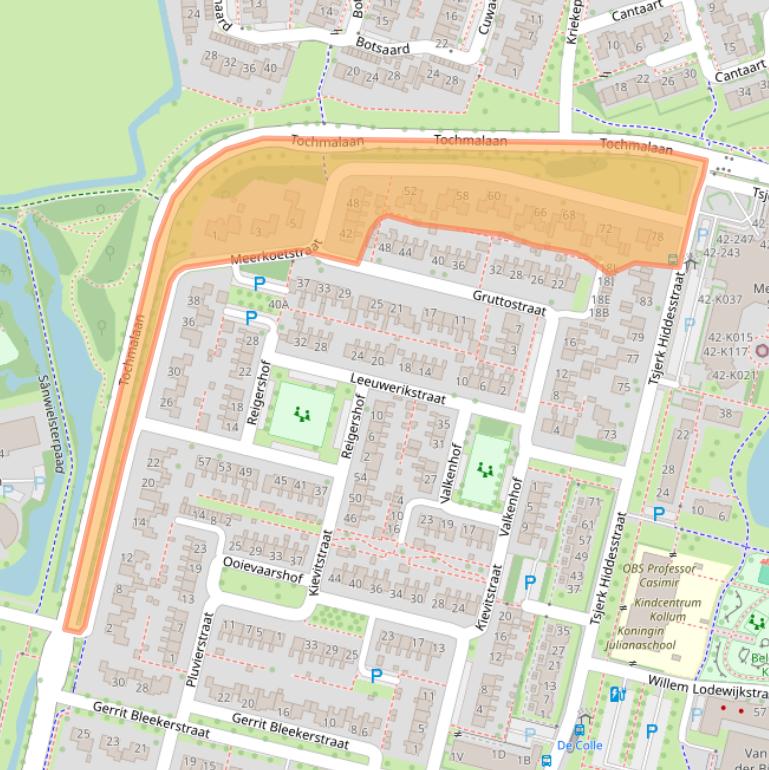 Kaart van postcodegebied 9291BB.