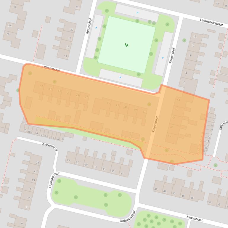 Kaart van postcodegebied 9291BK.