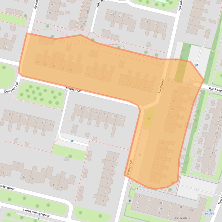 Kaart van postcodegebied 9291BL.