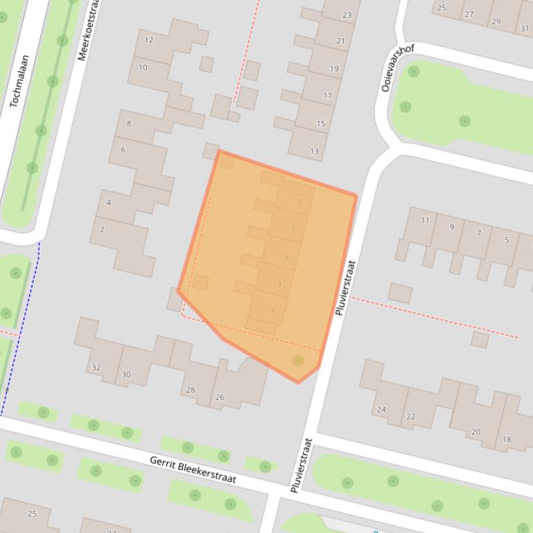 Kaart van postcodegebied 9291BN.