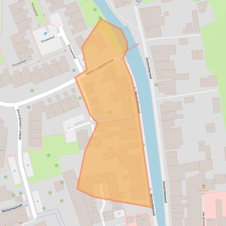 Kaart van postcodegebied 9291CH.