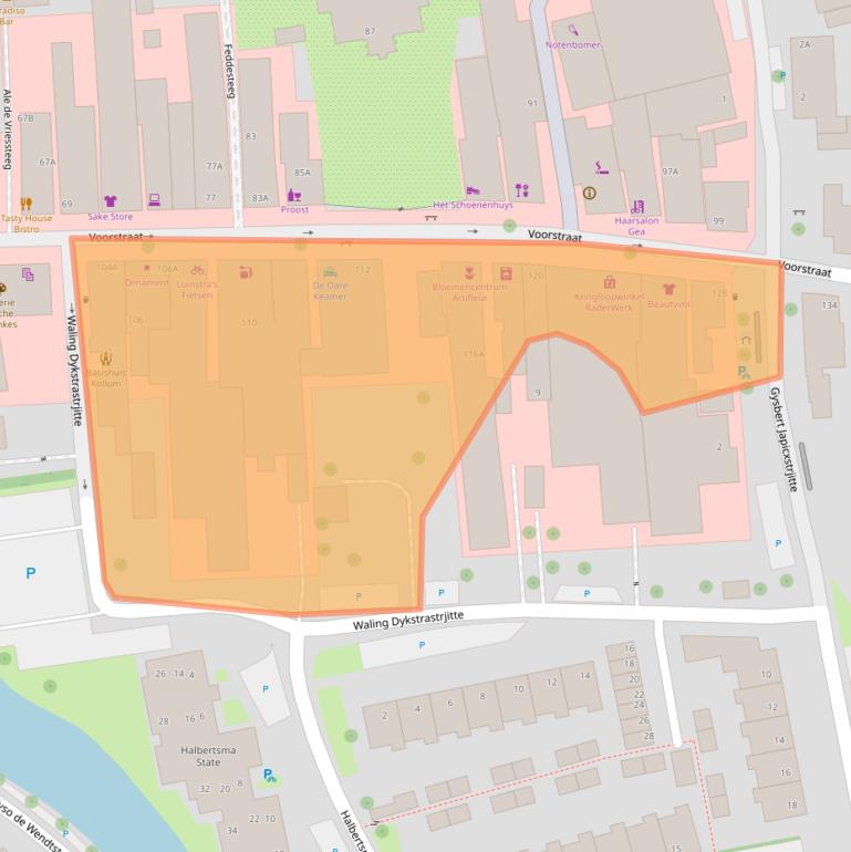 Kaart van postcodegebied 9291CN.