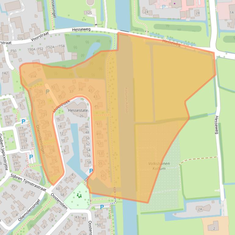 Kaart van postcodegebied 9291DB.