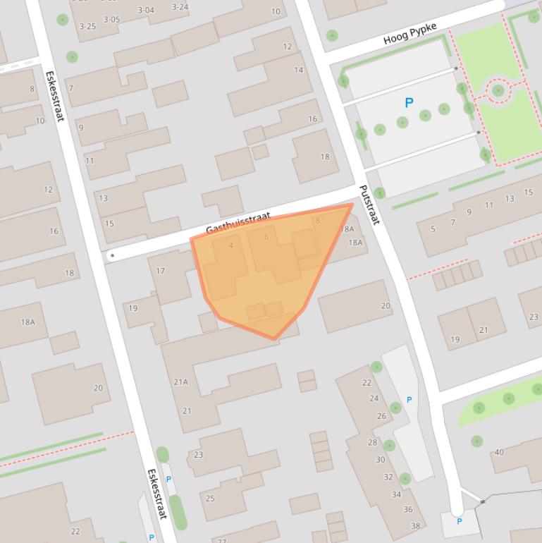 Kaart van postcodegebied 9291EK.