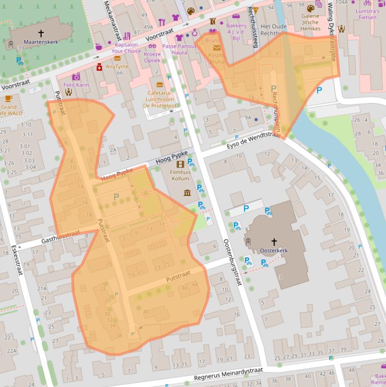 Kaart van postcodegebied 9291EL.