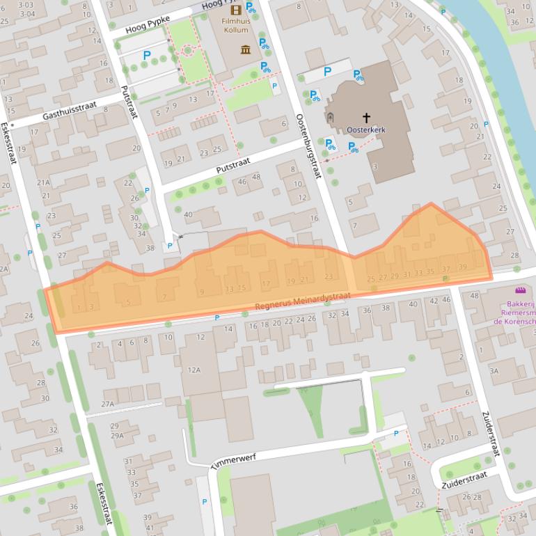Kaart van postcodegebied 9291EN.