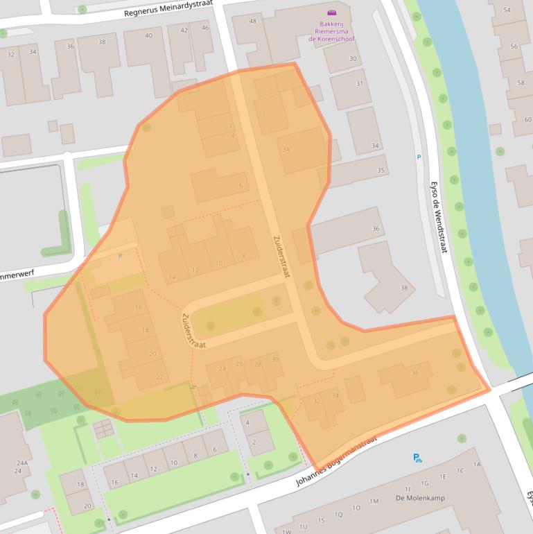 Kaart van postcodegebied 9291ER.