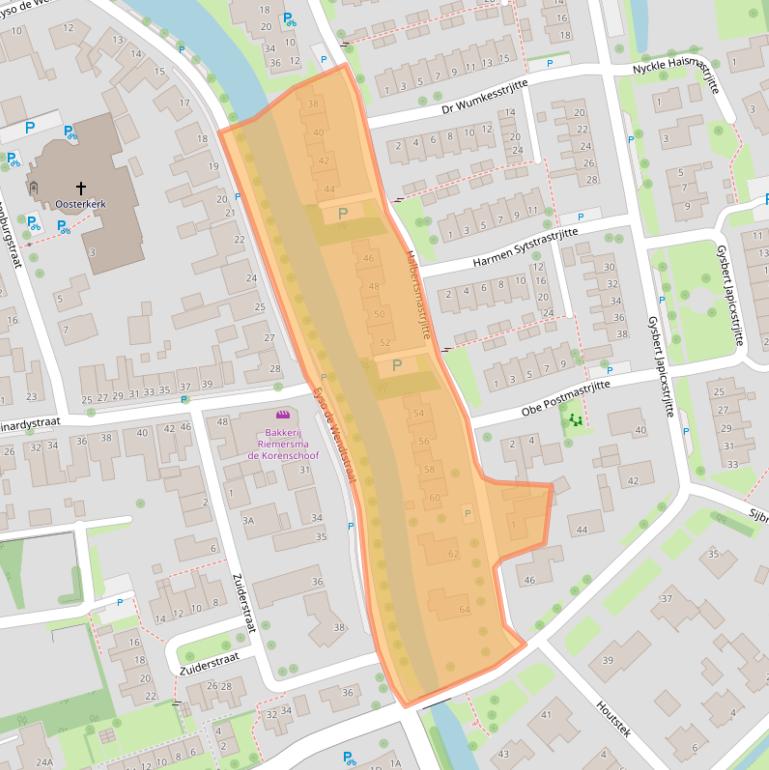 Kaart van postcodegebied 9291GB.