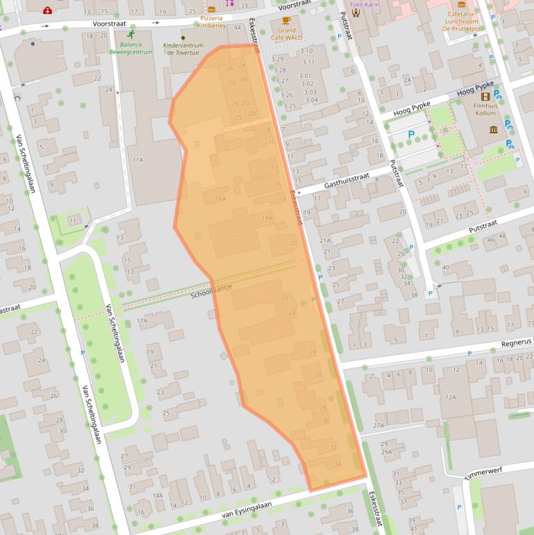 Kaart van postcodegebied 9291GX.