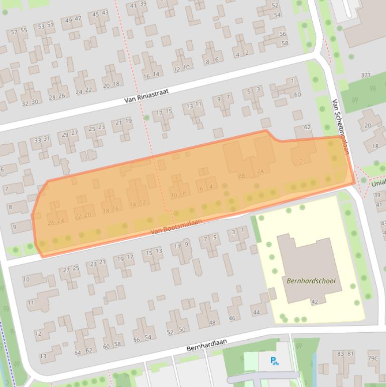 Kaart van postcodegebied 9291HJ.