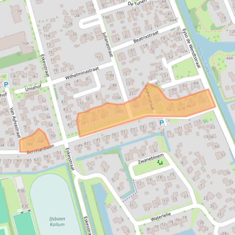 Kaart van postcodegebied 9291HN.