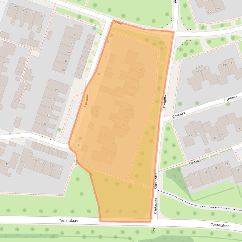 Kaart van postcodegebied 9291JE.