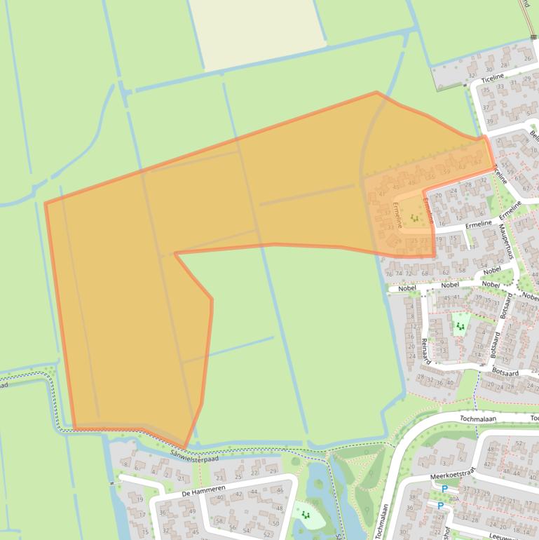 Kaart van postcodegebied 9291JK.