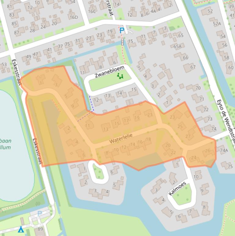 Kaart van postcodegebied 9291JP.