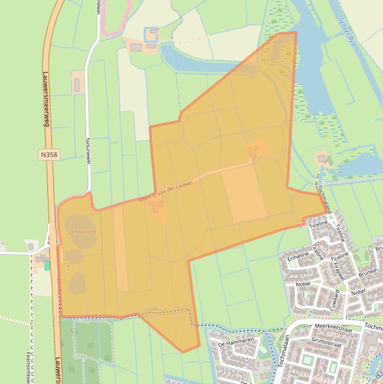 Kaart van postcodegebied 9291LD.