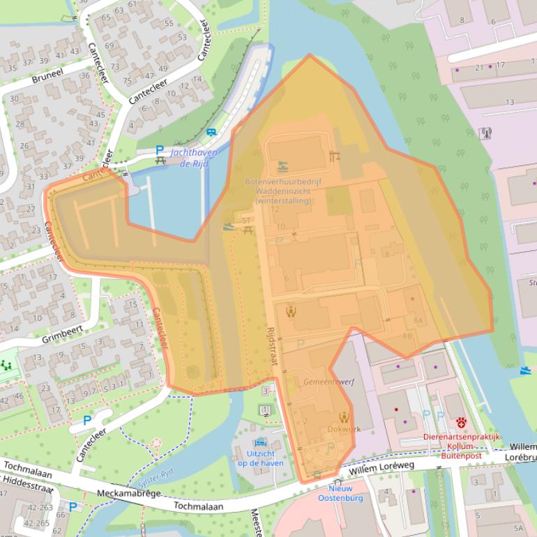 Kaart van postcodegebied 9291MB.