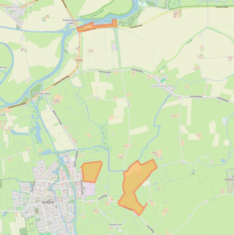 Kaart van postcodegebied 9291MD.