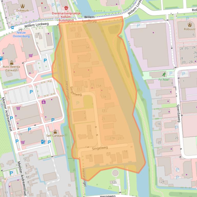 Kaart van postcodegebied 9291ML.