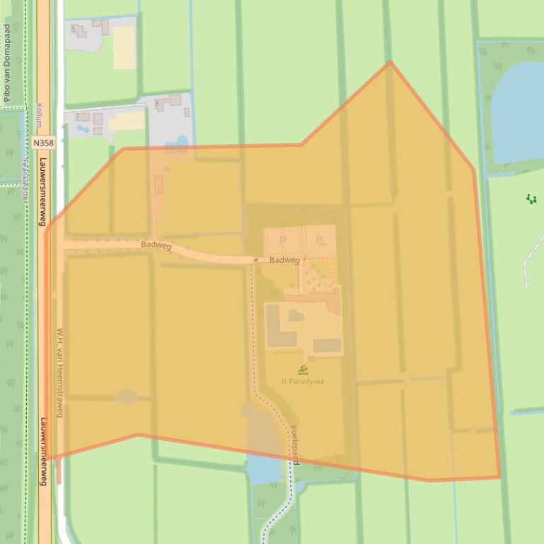 Kaart van postcodegebied 9291MN.