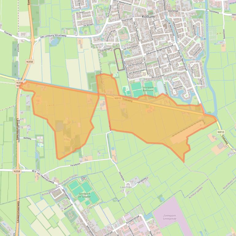 Kaart van postcodegebied 9291MP.