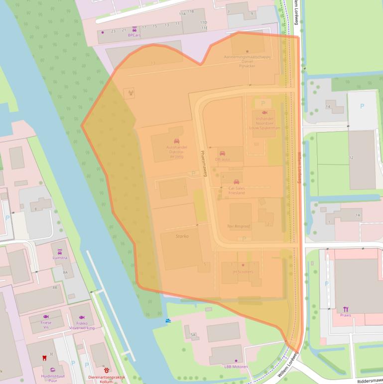 Kaart van postcodegebied 9291NB.