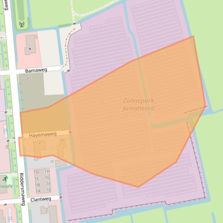 Kaart van postcodegebied 9291NE.