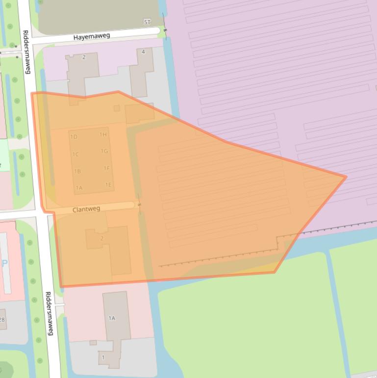 Kaart van postcodegebied 9291NG.