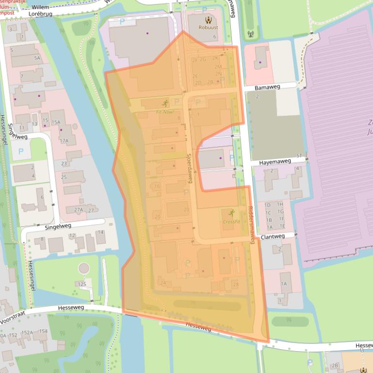 Kaart van postcodegebied 9291NH.