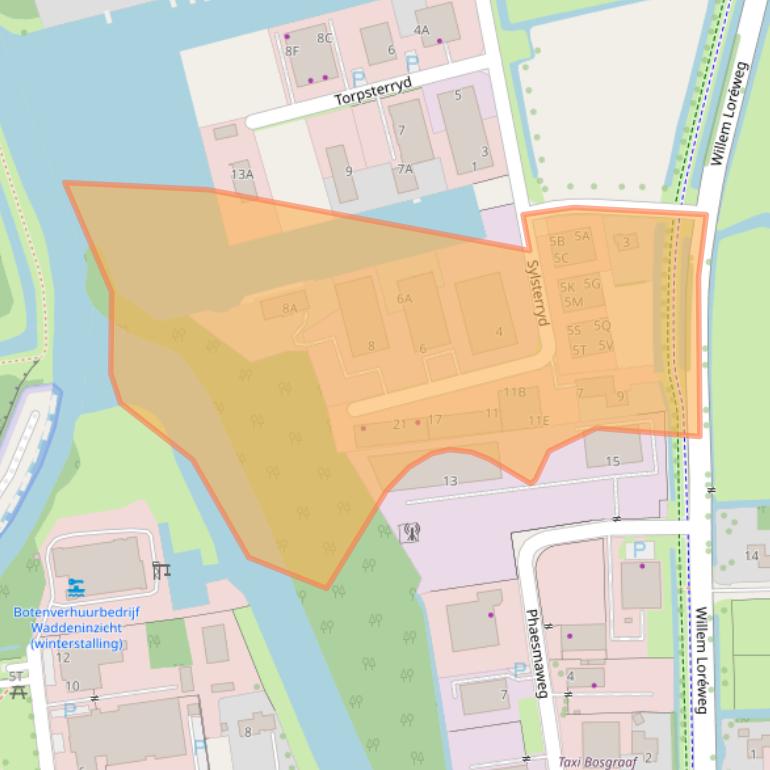 Kaart van postcodegebied 9291NJ.