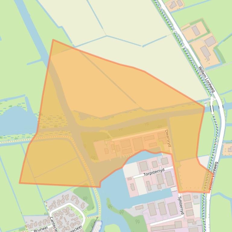 Kaart van postcodegebied 9291NL.
