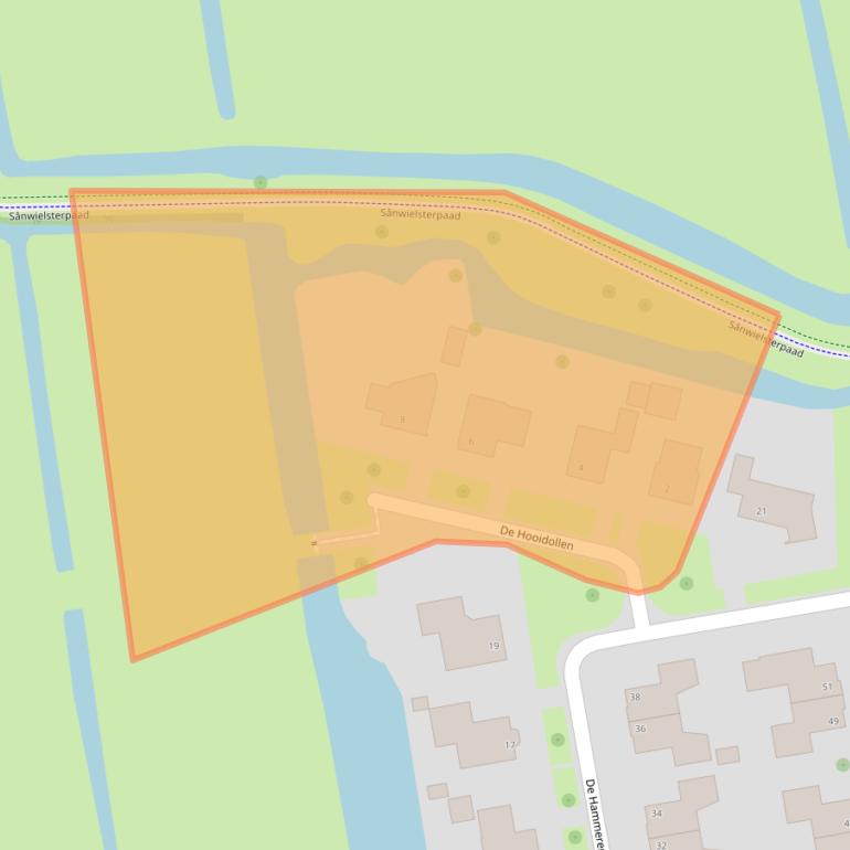 Kaart van postcodegebied 9291PA.